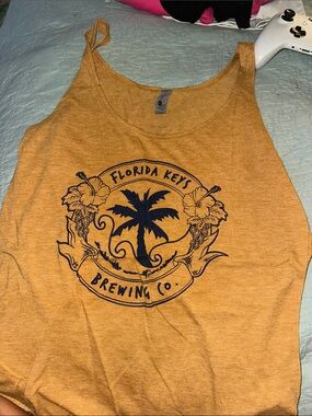 Mustard Yellow Florida Keys Brewing Co  Graphic Tank Top